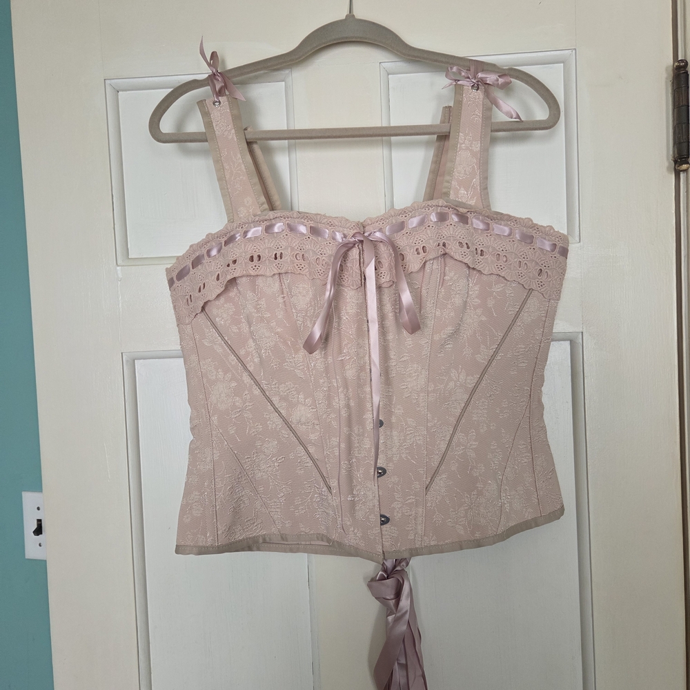 Corset Story Blush Lace-Trim Bustier Corset Top UK 18 (US 12) - Picture 3 of 7